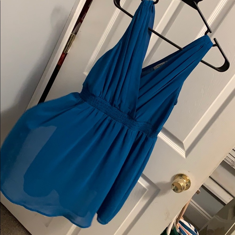 Blue short sleeve dress